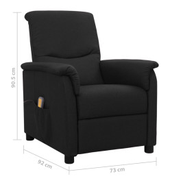 Fauteuil de massage Noir Tissu