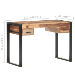 Bureau 110x50x76 cm Bois solide