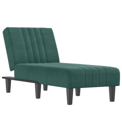 Chaise longue vert foncé velours