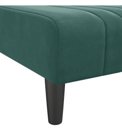 Chaise longue vert foncé velours