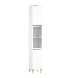 Ensemble d'armoires salle de bain 3 pcs blanc bois d'ingénierie