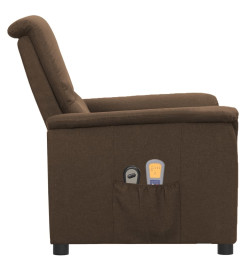 Fauteuil électrique de massage Marron Tissu