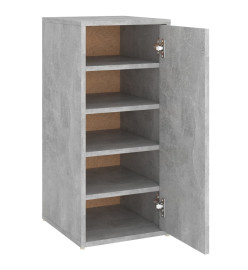 Armoire à chaussures Gris béton 32x35x70 cm Aggloméré