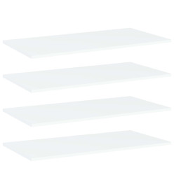 Panneaux de bibliothèque 4 pcs Blanc 80x40x1,5 cm Aggloméré