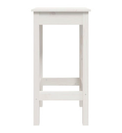 Chaises de bar lot de 2 blanc 40x40x78 cm bois de pin solide