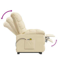 Fauteuil électrique de massage Crème Tissu