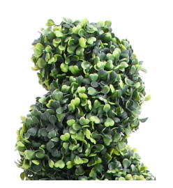 Plante de buis artificiel en spirale avec pot Vert 59 cm