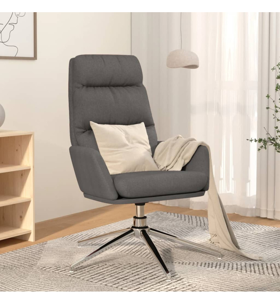 Chaise de relaxation Gris clair Tissu