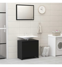 Ensemble de meubles de salle de bain 3 pcs Noir Aggloméré