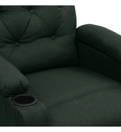 Fauteuil de massage Vert foncé Tissu