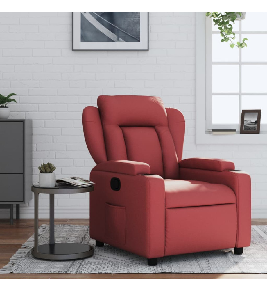 Fauteuil inclinable Rouge bordeaux Similicuir