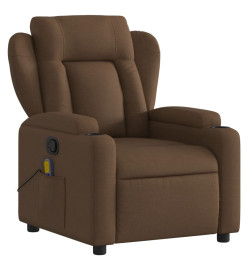 Fauteuil de massage inclinable Marron Tissu