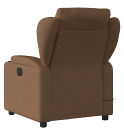 Fauteuil de massage inclinable Marron Tissu