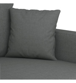 Canapé à 2 places Gris foncé 120 cm Tissu