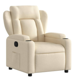 Fauteuil inclinable Crème Tissu