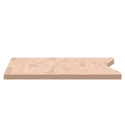 Dessus de bureau 100x(55-60)x2,5 cm bois massif de hêtre