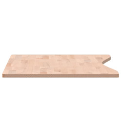 Dessus de bureau 100x(45-50)x1,5 cm bois massif de hêtre