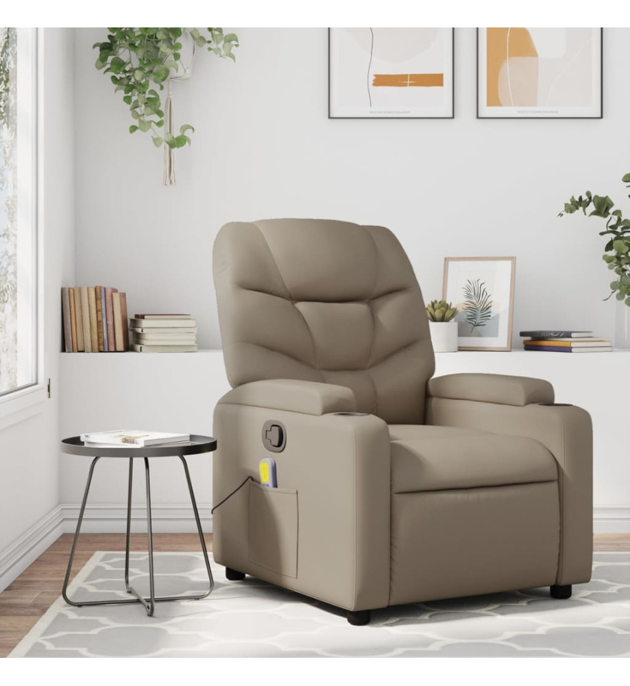 Fauteuil de massage inclinable Cappuccino Similicuir