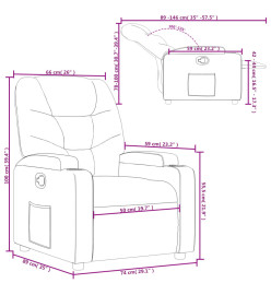 Fauteuil inclinable Noir Similicuir