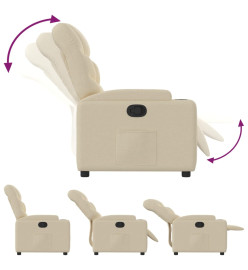 Fauteuil inclinable Crème Tissu