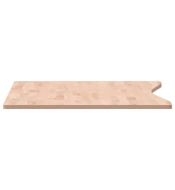 Dessus de bureau 100x(55-60)x1,5 cm bois massif de hêtre