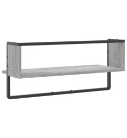 Étagère murale avec barre sonoma gris 65x25x30 cm