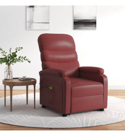 Fauteuil de massage Rouge bordeaux Similicuir