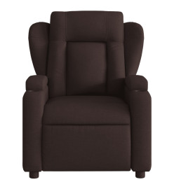 Fauteuil de massage inclinable Marron foncé Tissu