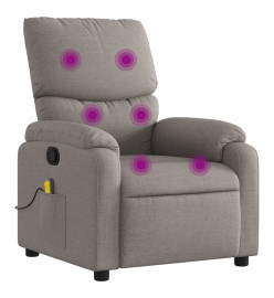 Fauteuil de massage inclinable Taupe Tissu