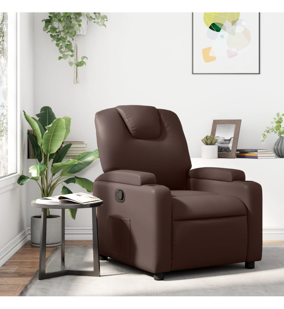 Fauteuil inclinable Marron Similicuir