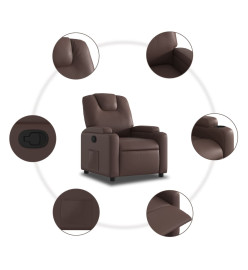 Fauteuil inclinable Marron Similicuir