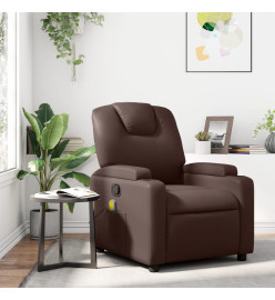 Fauteuil de massage inclinable Marron Similicuir