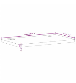 Dessus de bureau 110x55x4 cm bois massif de hêtre