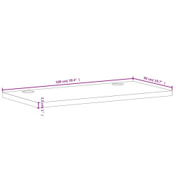 Dessus de bureau 100x50x2,5 cm bois massif de hêtre