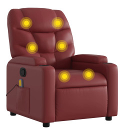 Fauteuil de massage inclinable Rouge bordeaux Similicuir