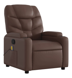 Fauteuil de massage inclinable Marron Similicuir