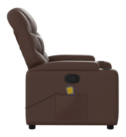 Fauteuil de massage inclinable Marron Similicuir