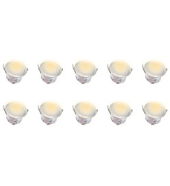 Lampes de sol à LED 10 pcs blanc chaud