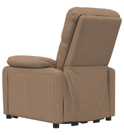 Fauteuil inclinable électrique Marron Tissu