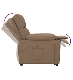 Fauteuil inclinable électrique Marron Tissu