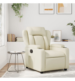 Fauteuil inclinable Crème Similicuir