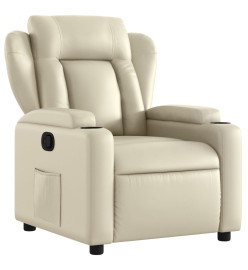 Fauteuil inclinable Crème Similicuir