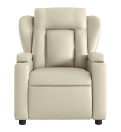 Fauteuil inclinable Crème Similicuir