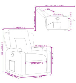 Fauteuil inclinable Crème Similicuir