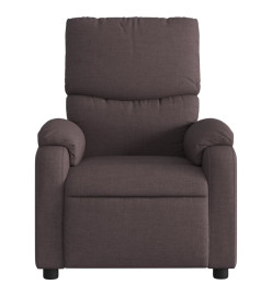 Fauteuil de massage inclinable Marron foncé Tissu