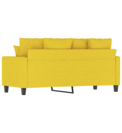 Canapé à 2 places Jaune clair 140 cm Tissu