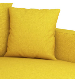 Canapé à 2 places Jaune clair 120 cm Tissu