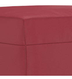 Ensemble de canapés 3 pcs et coussins Rouge bordeaux Similicuir