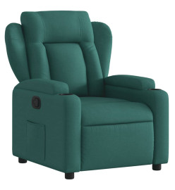 Fauteuil inclinable Vert foncé Tissu