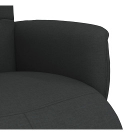 Fauteuil inclinable avec repose-pieds noir tissu